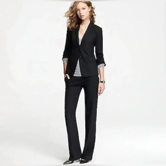 J.Crew 1035 Bi Stretch Wool Black Blazer (Size 6P) - Picture 3 of 14